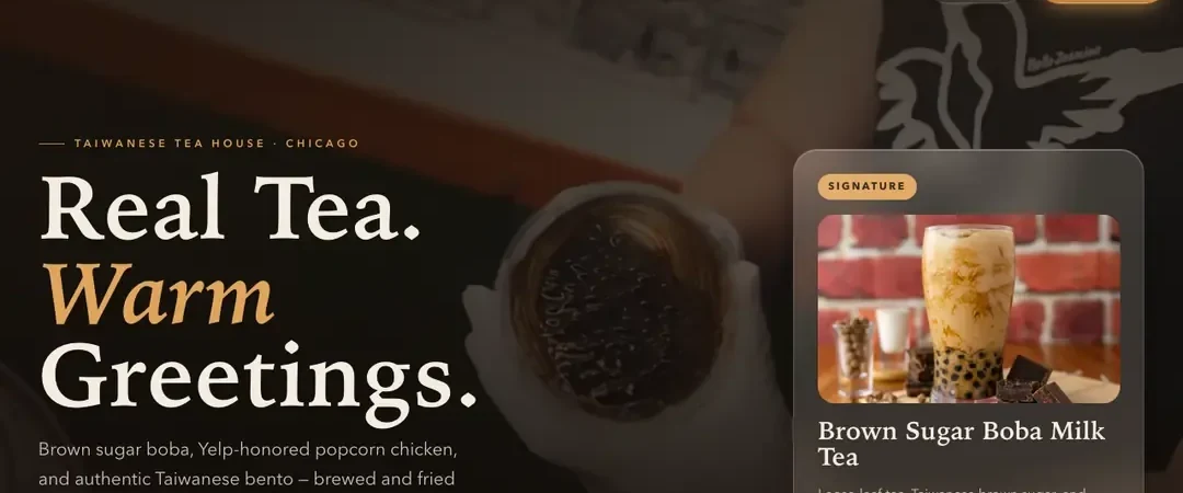 Hello Jasmine&rsquo;s INFI-built website &mdash; Real Tea. Warm Greetings.