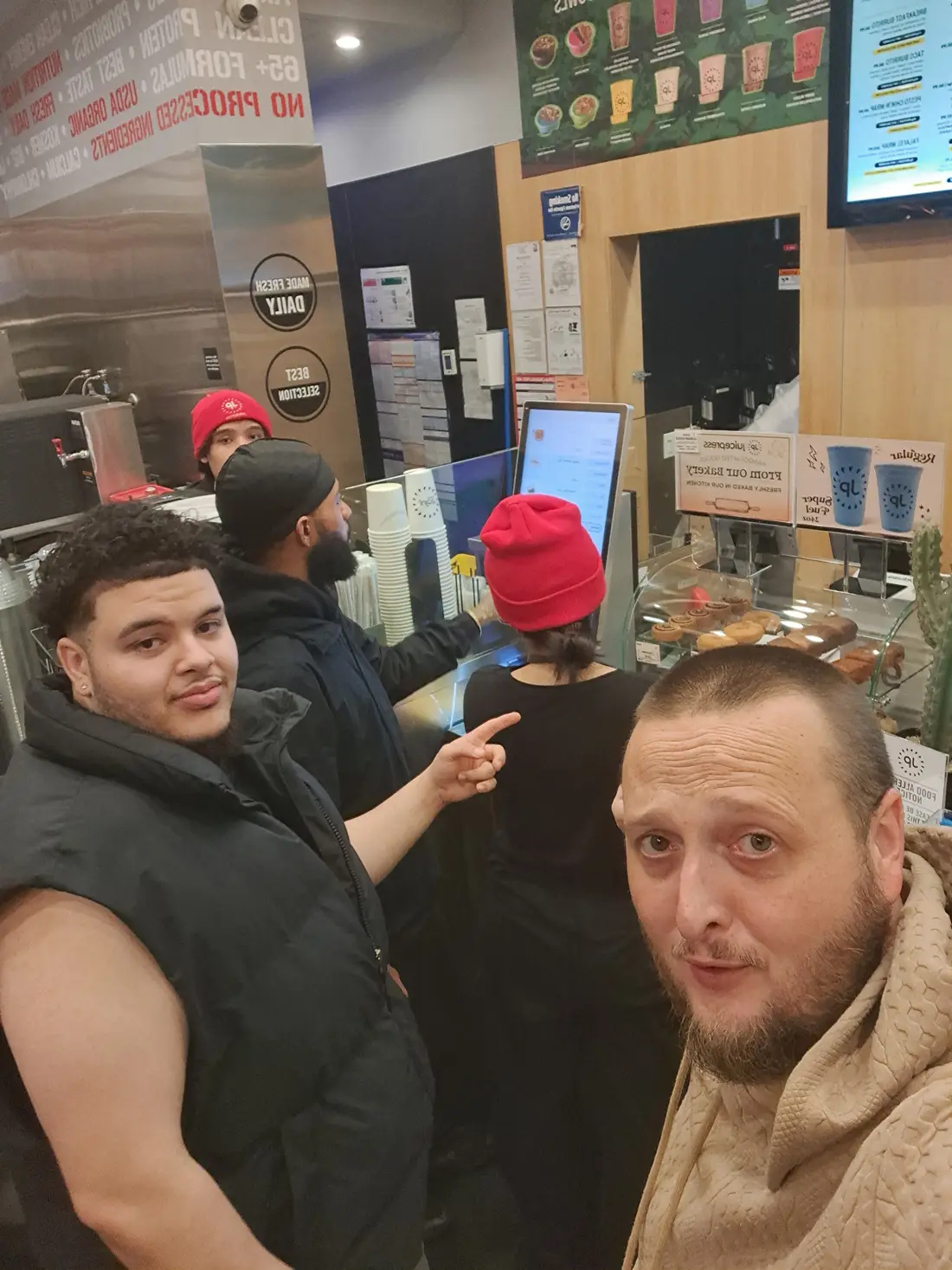Staff training on a new INFI kiosk